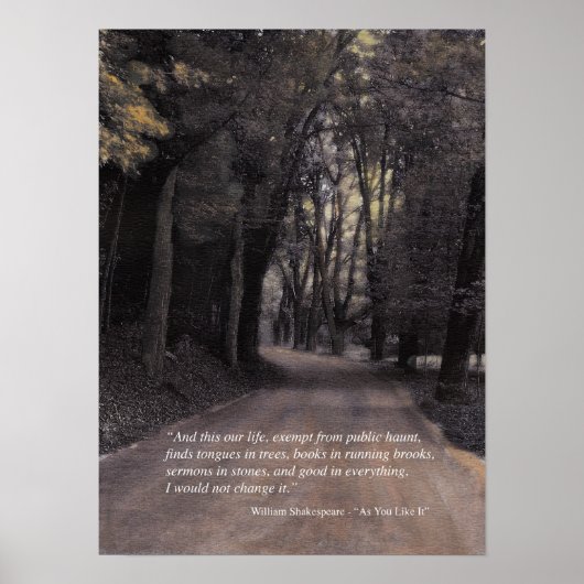 Shakespeare Quote: Buig in het Poster van de Buffa (Voorkant)