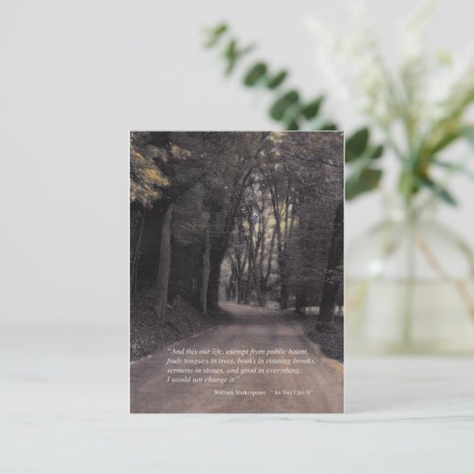 Shakespeare Quote; Buik aan de buffelweg Briefkaart (Staand voorkant)