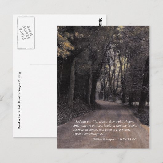 Shakespeare Quote; Buik aan de buffelweg Briefkaart (Voorkant / Achterkant)