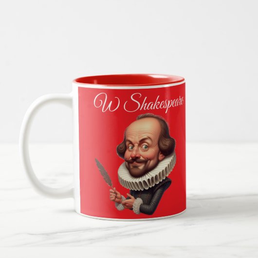 Shakespeare quote coffee Mug Tweekleurige Koffiemok (Links)
