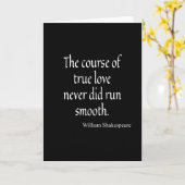 Shakespeare Quote Course of True Love Run Smooth Kaart (Gele Bloem)