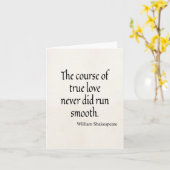 Shakespeare Quote Course of True Love Run Smooth Kaart (Gele Bloem)
