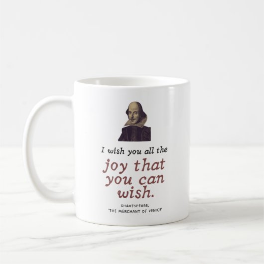 Shakespeare Quote Cute Scholarly Happy Birthday Koffiemok (Links)