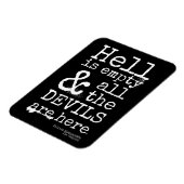 Shakespeare Quote, de Tempest, duivels zijn hier Magneet (Linkerzijde)