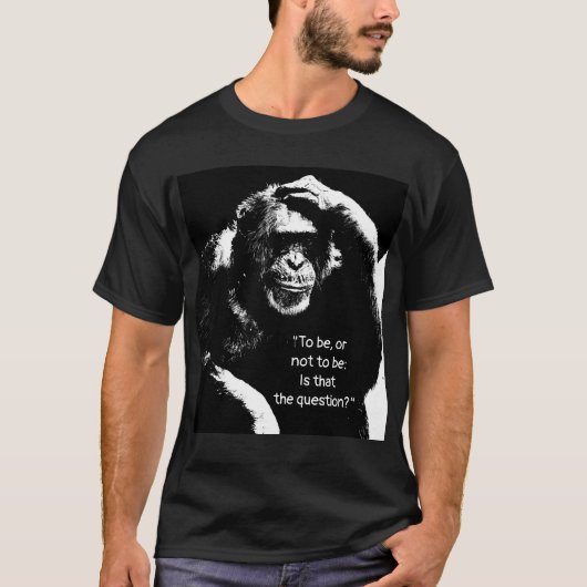 Shakespeare Quote denkt aan apenkapende Pop Art Ma T-shirt (Voorkant)
