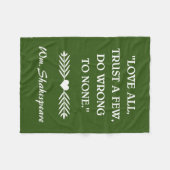 SHAKESPEARE QUOTE FLEECE DEKEN (Voorkant (Horizontaal))