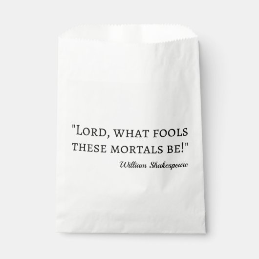 Shakespeare Quote - Fool Mortals I Bedankzakje (Voorkant)