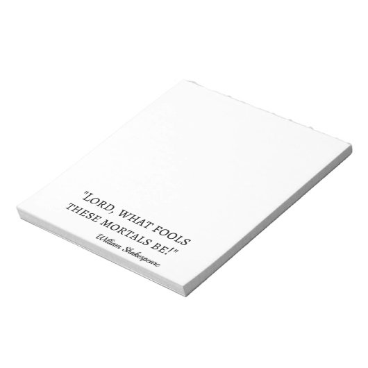 Shakespeare Quote - Fool Mortals I Notitieblok (Linkerzijde)