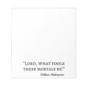 Shakespeare Quote - Fool Mortals I Notitieblok (Voorkant)