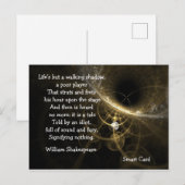 Shakespeare Quote - Geluid en woede Briefkaart (Voorkant / Achterkant)