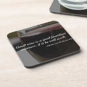 Shakespeare Quote Good Wine Onderzetter (Linkerzijde)