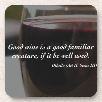 Shakespeare Quote Good Wine Onderzetter