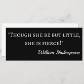 Shakespeare Quote - Kleine maar Fierce I Kaart (Voorkant / Achterkant)