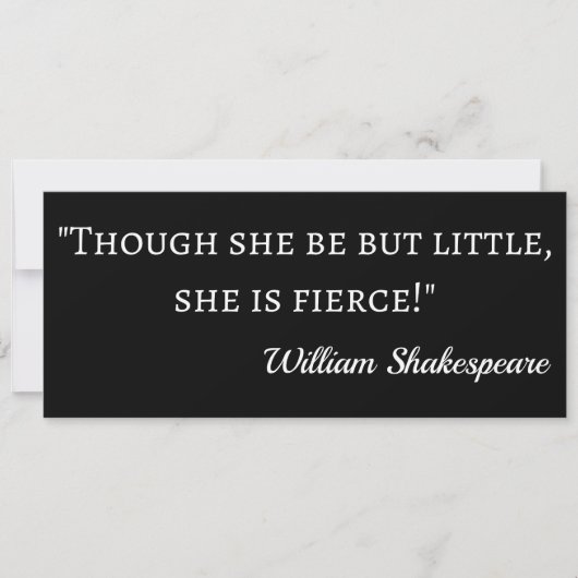Shakespeare Quote - Kleine maar Fierce I Kaart (Voorkant)