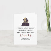 Shakespeare Quote Literary Gratitude Theater Bedankkaart (Voorkant)