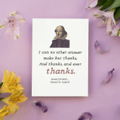 Shakespeare Quote Literary Gratitude Theater Bedankkaart
