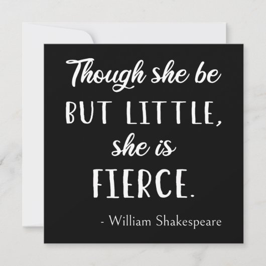 Shakespeare Quote - Little but Fierce II Kaart (Voorkant)