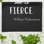 Shakespeare Quote - Little but Fierce II Theedoek (Gevouwen)