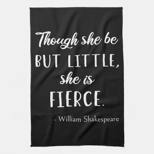 Shakespeare Quote - Little but Fierce II Theedoek (Verticaal)