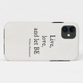 Shakespeare Quote Live, Love, Let be Quottes Case-Mate iPhone Case (Achterkant (horizontaal))