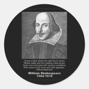 Shakespeare Quote MidSummer Night's Dream Ronde Sticker