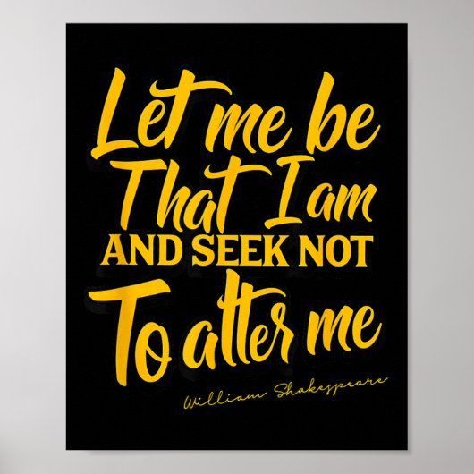 Shakespeare Quote Much Ado About Nothing Gift Play Poster (Voorkant)