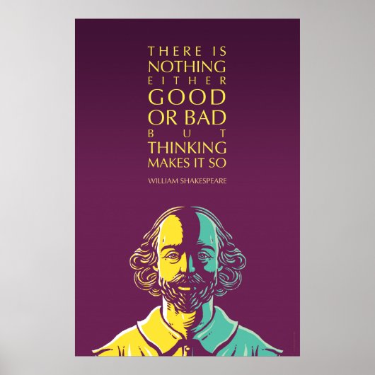 Shakespeare Quote: Niets goed of slecht Poster (Voorkant)