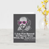 Shakespeare Quote Not Bound To Please Literature T Kaart (Gele Bloem)
