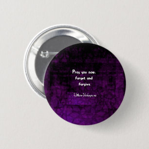 Shakespeare Quote over het leven en vergeving Ronde Button 5,7 Cm