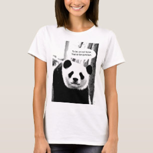 Shakespeare Quote Panda Beer  tekst T-shirt
