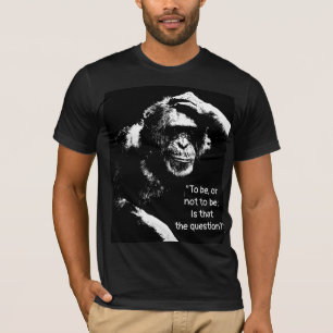 Shakespeare Quote Pop Art Thinking Monkey Mannen T-shirt