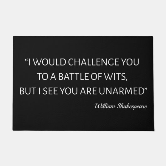 Shakespeare Quote - Slag om gerechten Deurmat (Voorkant)