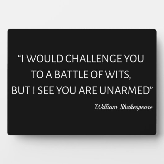 Shakespeare Quote - Slag om gerechten Fotoplaat (voorkant)