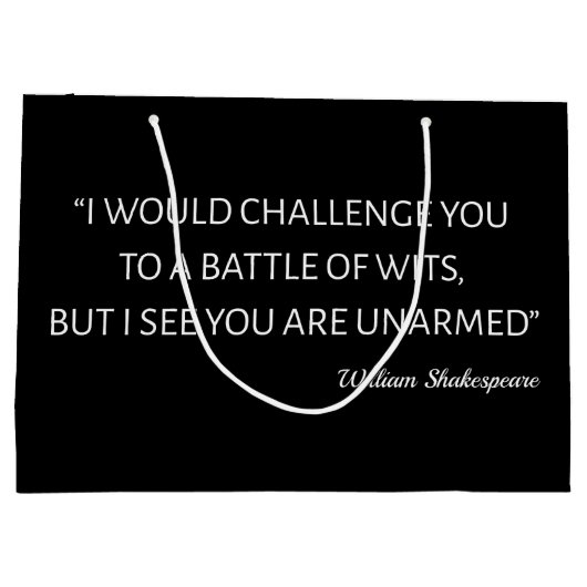 Shakespeare Quote - Slag om gerechten Groot Cadeauzakje (Achterkant)