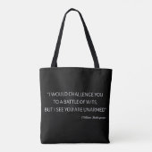 Shakespeare Quote - Slag om gerechten Tote Bag (Achterkant)