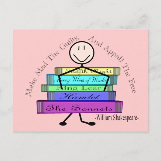 Shakespeare Quote Stick People Design Briefkaart (Voorkant)