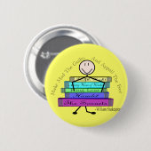 Shakespeare Quote Stick People Design Ronde Button 5,7 Cm (Voorkant /achterkant)