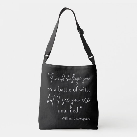Shakespeare Quote - strijd om wit II Crossbody Tas (Achterkant)