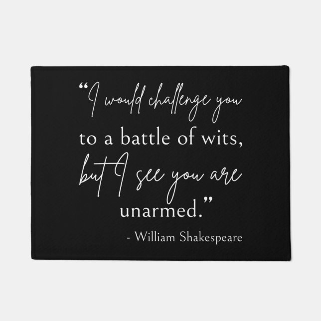 Shakespeare Quote - strijd om wit II Deurmat (Voorkant)