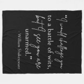 Shakespeare Quote - strijd om wit II Fleece Deken (Voorkant (Horizontaal))