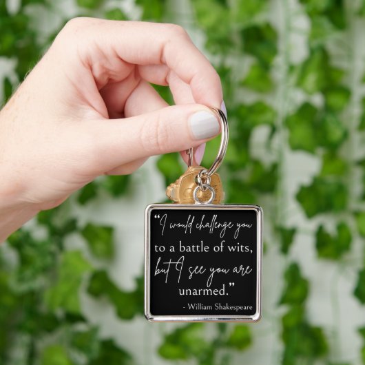 Shakespeare Quote - strijd om wit II Sleutelhanger (Hand)
