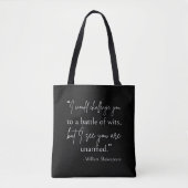 Shakespeare Quote - strijd om wit II Tote Bag (Voorkant)