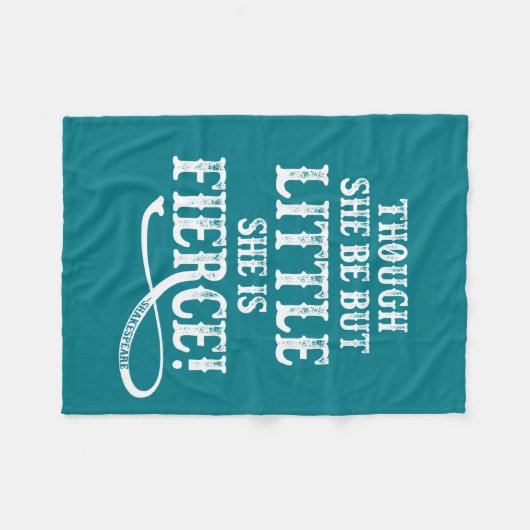 Shakespeare Quote Typography Fierce Fleece Deken (Voorkant (Horizontaal))