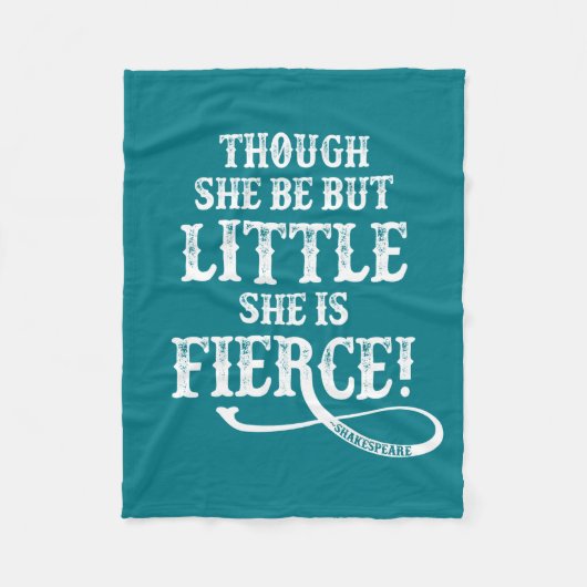 Shakespeare Quote Typography Fierce Fleece Deken (Voorkant)