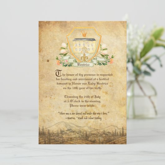 Shakespeare Quote | Veel verdriet om niets Kaart (Staand voorkant)