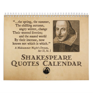 Shakespeare Quotes Yarly Calendar Kalender
