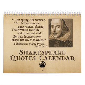 Shakespeare Quotes Yarly Calendar Kalender