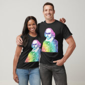 shakespeare rainbow design no white surround backg t-shirt (Unisex)