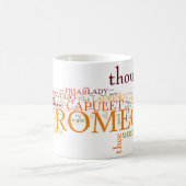 Shakespeare Romeo en Juliet Word Cloud Koffiemok (Center)