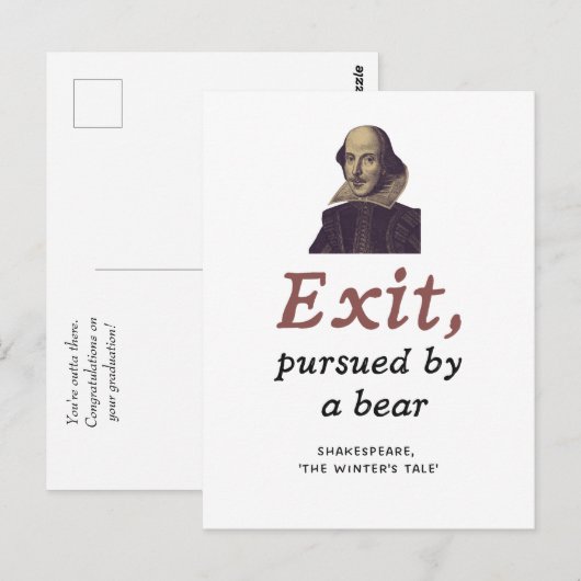 Shakespeare Romeo & Juliet Cute Funny Afstuderen Briefkaart (Voorkant / Achterkant)